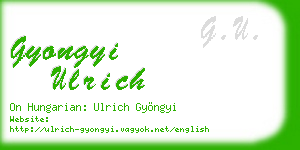 gyongyi ulrich business card