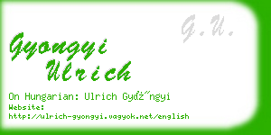 gyongyi ulrich business card